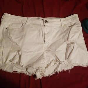 Distressed Jean shorts